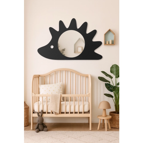 Lustro dekoracyjne ścienne dla dziecka w ramie mdf - JEŻYK